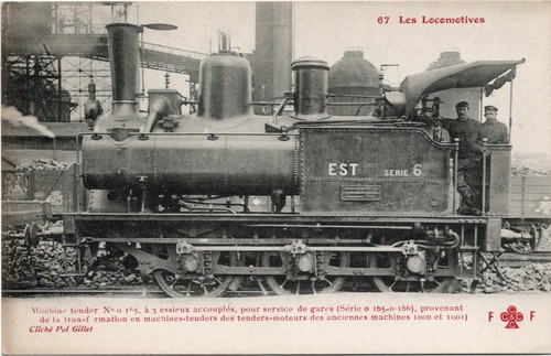 Carte postale les locomotives - postale,