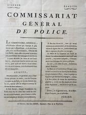 Placard / Affiche Consulat Napoléon Bonaparte 1802 - Paix d’Amiens - Toulon