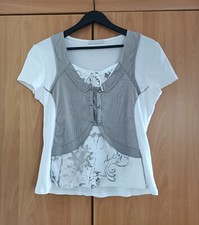 T shirt blanc empiecement