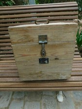 MARINE ALLEMANDE BUNDESMARINE CAISSE VIDE EN BOIS POUR GYROCOMPAS PLATH 1961