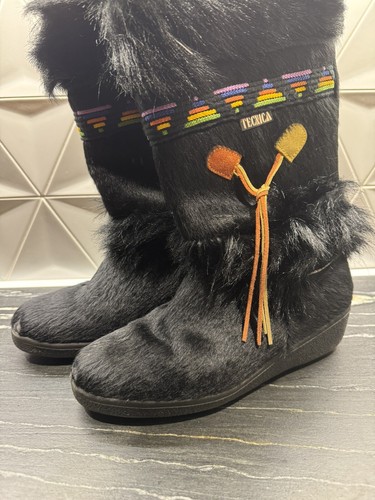 Tecnica vintage fur snow boots - vintage,