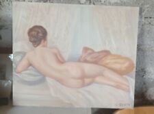 Tableau Albert GENTA , nu de dos , très bon état 55 X 46 cm