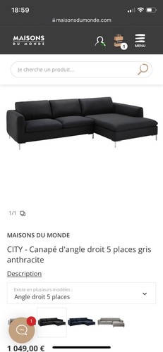 Canapé angle city chez - d'angle,