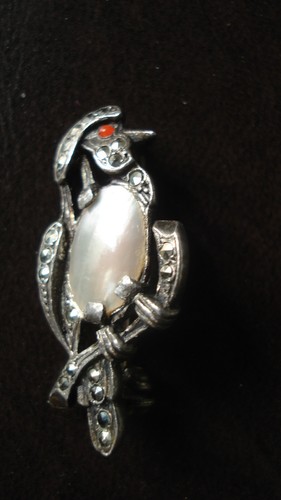 Broche ancienne oiseau