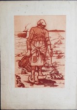 Pécheuse au travail par Henri