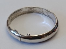 Bracelet Jonc Argent Massif 925 - 20,1 g - 6,8 cm Bijoux Vintage