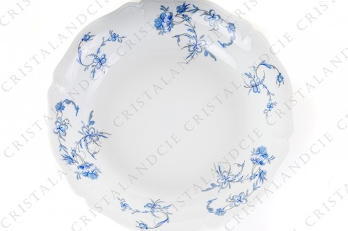 Plat rond creux - , bouquets