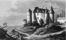 CHÂTEAU de BANNES (BEAUMONT-de-PÉRIGORD) - Gravure du 19e siècle