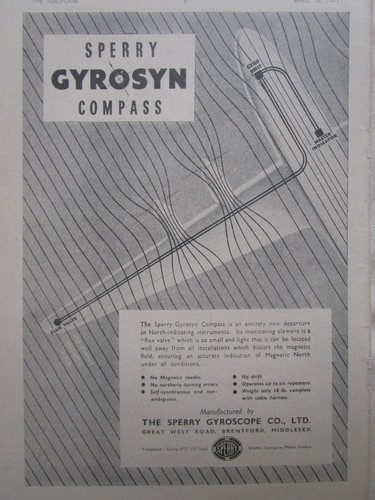 1947 pub sperry gyroscope - sperry,