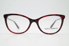 Lunettes Dolce Gabbana DG 3258 2889 Bordeaux Noir Métallique Ovales Neuves