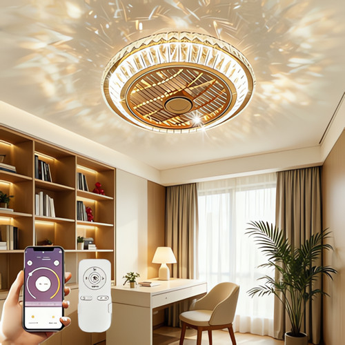 Lampe ventilateur cristal - lampe,