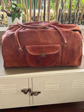 sac de voyage cuir vintage
