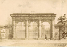 J.C., France, Dax, Fontaine de l'eau chaude  Vintage albumen print.  Tira