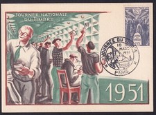 JOURNEE DU TIMBRE-PARIS-1951