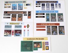 NOREV 7 x AUTOCOLLANTS POUR FAÇADE CYCLES CITROËN RENAULT PHARMACIE ... DIORAMA