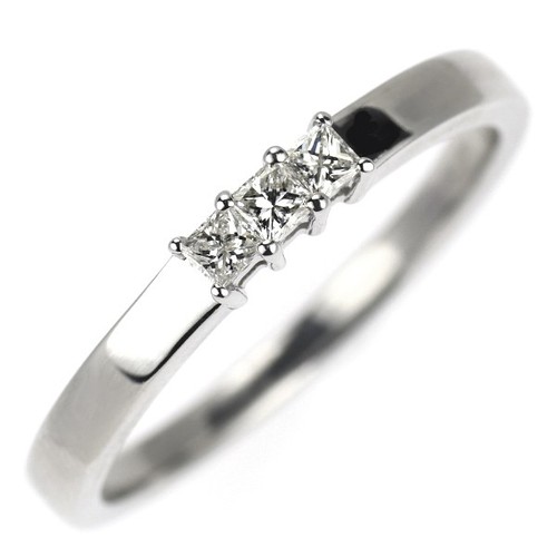 Bague diamant taille - , princesse