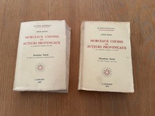 2  Livres Louis BAYLE Morceaux choisis des auteurs provençaux Tome 1 + 2 1969_71