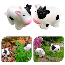  12 Pcs Statue Vache Figurine