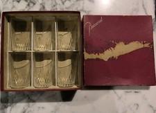 6 Verres en Cristal de Baccarat modèle Richelieu - H 7,9cm En Boîte D'époque 
