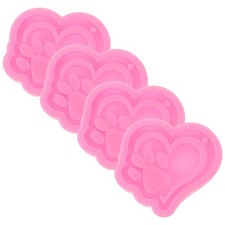  4 Pcs Petit Moule Silicone Moules De Porte-clés Pour Résine Époxy