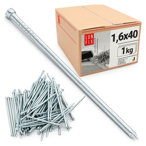 Clous 6x40mm 1kg 1520 pcs - 1.6x40mm,