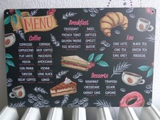 TOLE METAL MENU CAFE 20 X 30