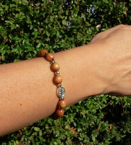 Bracelet terre sainte bois - bracelet,