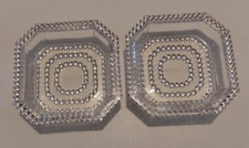 paire de beurriers cristal René Lalique modèle Nippon, art déco signés créé 1933