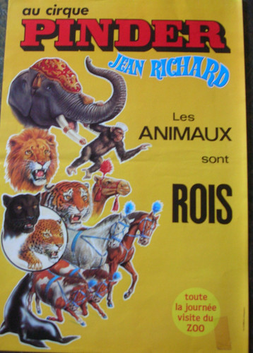 Affiche couleur cirque pinder - cirque,