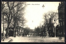 CPA Caen, Place St-Pierre avec