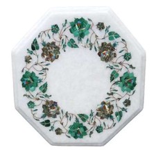 30.5cm Octogone Marbre Blanc