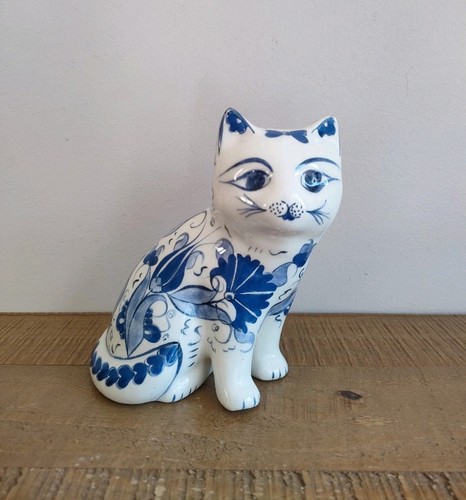 Figurine chat céramique - en,