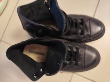 basket converse montante noir en cuir 37