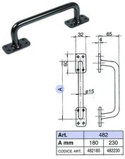 Poignée Pour Portails Glissant 482 Plein Droit 230 MM