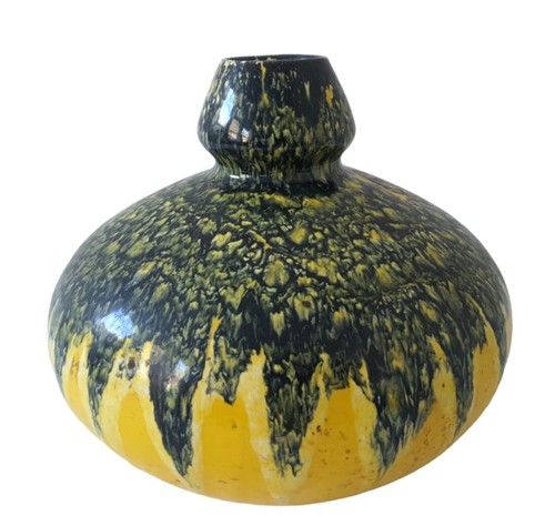 Vase boule soliflore jaune - vase,