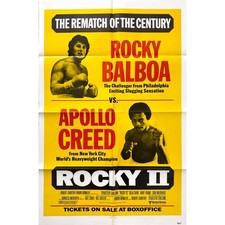 ROCKY 2 one sheet movie poster 27x41 Boxing style SYLVESTER STALLONE RARE NM