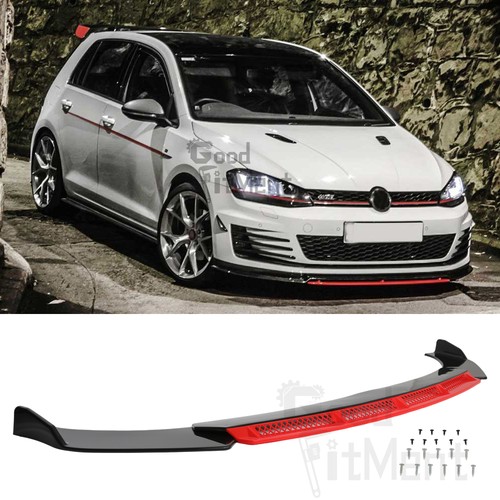 Front bumper lip red spoiler - front,