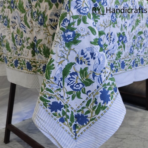 Nappe verte imprimée - , à
