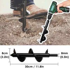 Mèche Foret Tarière Jardinage spirale Outil Acier Plantation pour Perceuse 8x30c