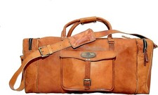30 " Homme Vintage Cuir Gym Weekend Valise Polochon Sac Fait à la Main The