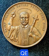 Paris XV è Paroisse St Lambert - Belle Méd. 48 mm- St François Xavier P.P.N 1866