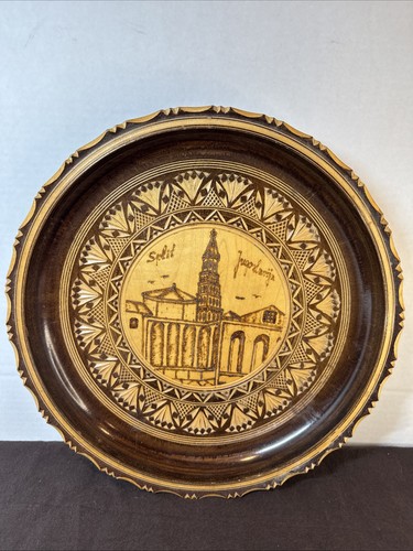Hand carved wooden - wooden, plate