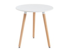 Table basse ronde GORICA SOLE 60 cm bois blanc