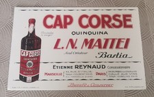 Buvard Vin Apéritif " Cap corse Quinquina " Mattei Bastia Corse