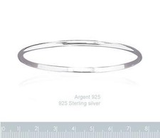 Bracelet Rhodié Jonc Lisse