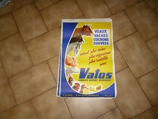 Ancienne Affiche Alimentation Bétail VATOS Cochon Vache Cheval Poule Valencienne