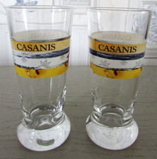 Lot de 2 verres Casanis Logo "voilier, plage" Hauteur 12,5 cm ø au buvant 5,2 cm