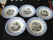 Cinq assiettes rébus de Creil et Montereau