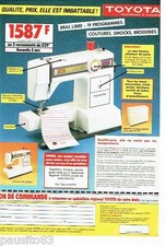PUBLICITE ADVERTISING 116  1986   la machine à coudre Toyota