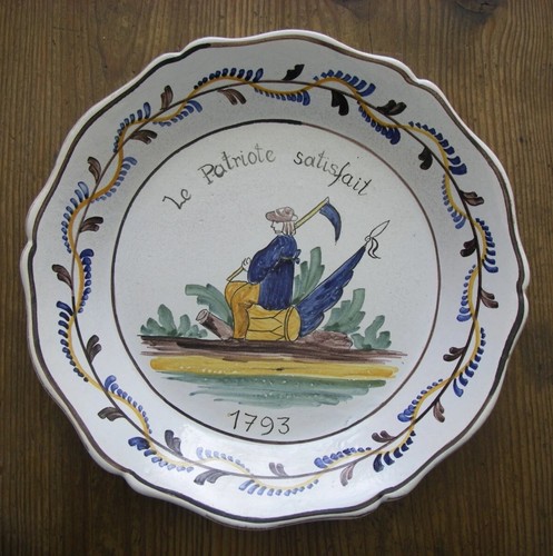 Ancienne assiette patrotique - ancienne,